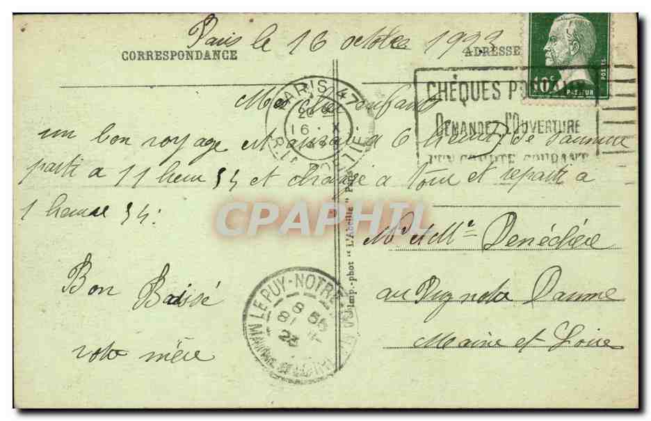Paris CPA Le petit palais — Verso