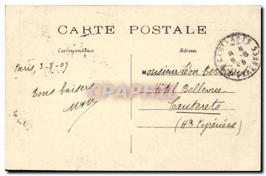 Paris CPA Place et colonne Vendome — Rückseite