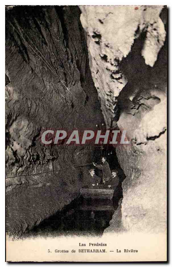 CPA Grottes de Betharram Partie inferieure La riviere