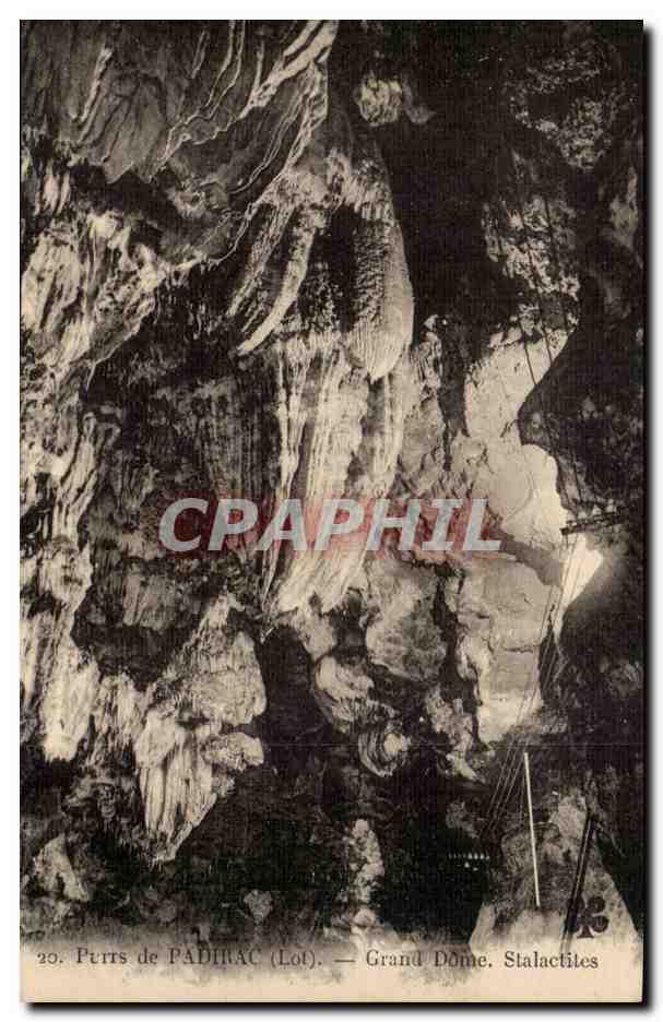 Pérris de PAdIRAC (Lot) — Grand Dôme. Stalactites