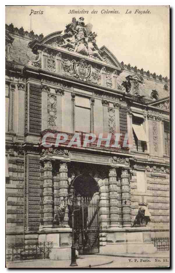 Paris CPA Ministere des colonies La facade