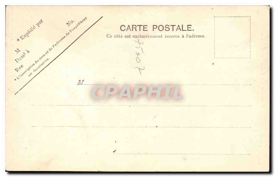 Paris CPA Ministere des colonies La facade — Verso