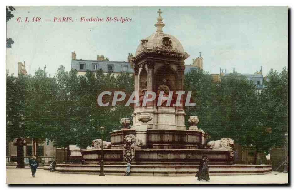 Paris CPA Fontaine St Sulpice