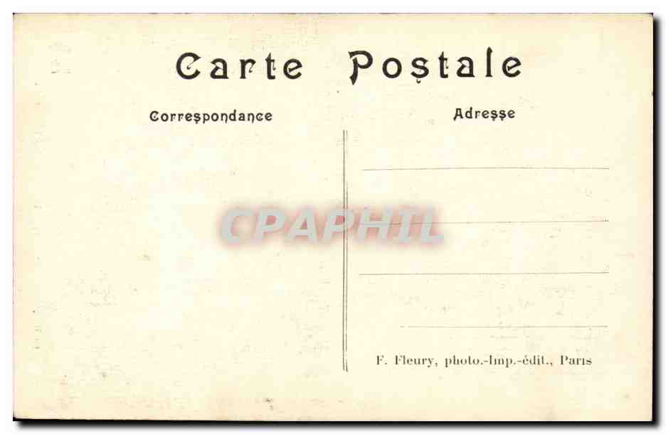 Paris CPA Fontaine des Innocents et le square rue Saint Denis — Verso