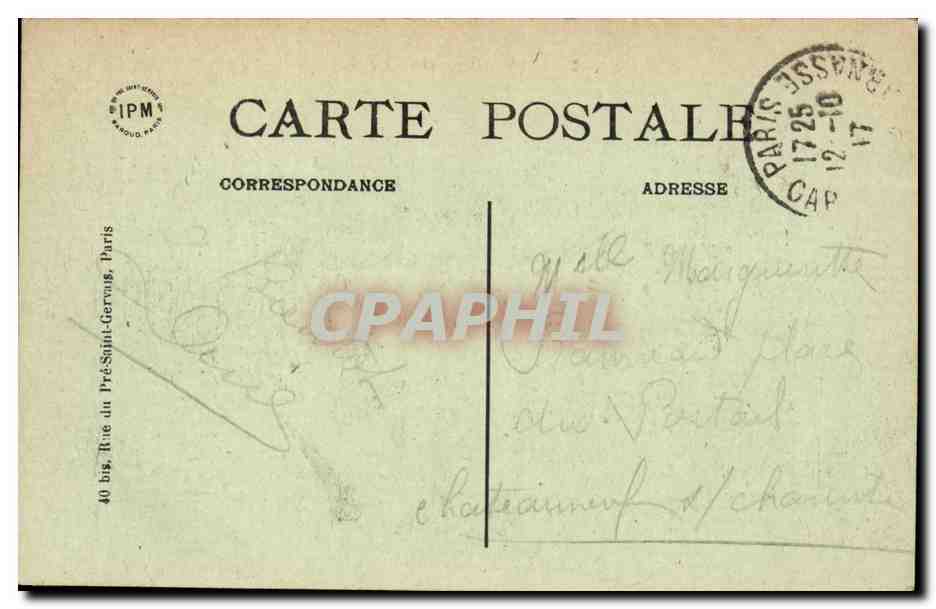 Paris CPA la gare d'orsay  — Rückseite