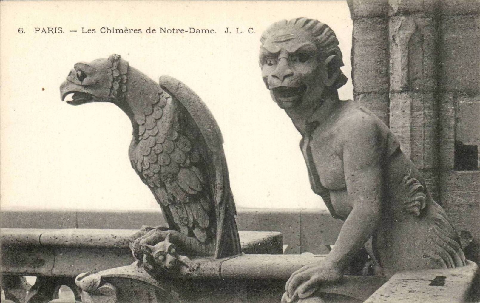 Paris CPA Les chimeres de Notre Dame