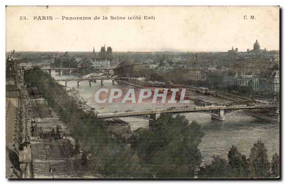 Paris CPA Panorama de la Seine (cote Est)