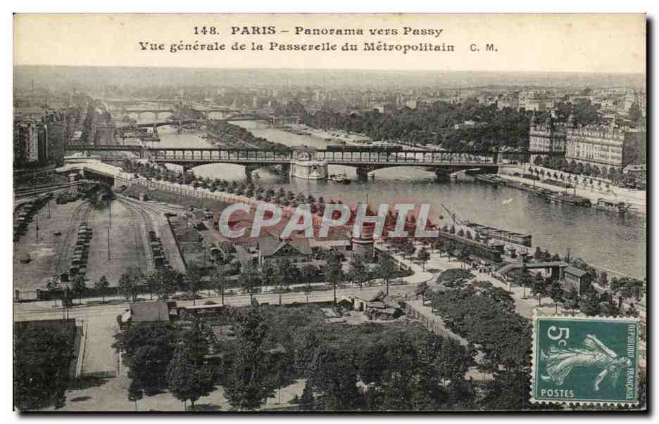 Paris CPA Panorama de la Seine (cote Est)