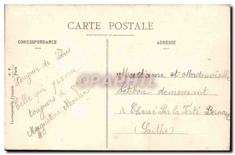 Paris CPA Le Sacre Coeur de Montmartre  — Rückseite