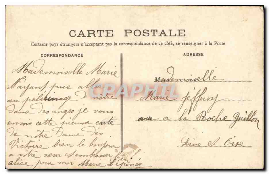 Paris CPA Notre Dame des Victoires de Paris  — Rückseite