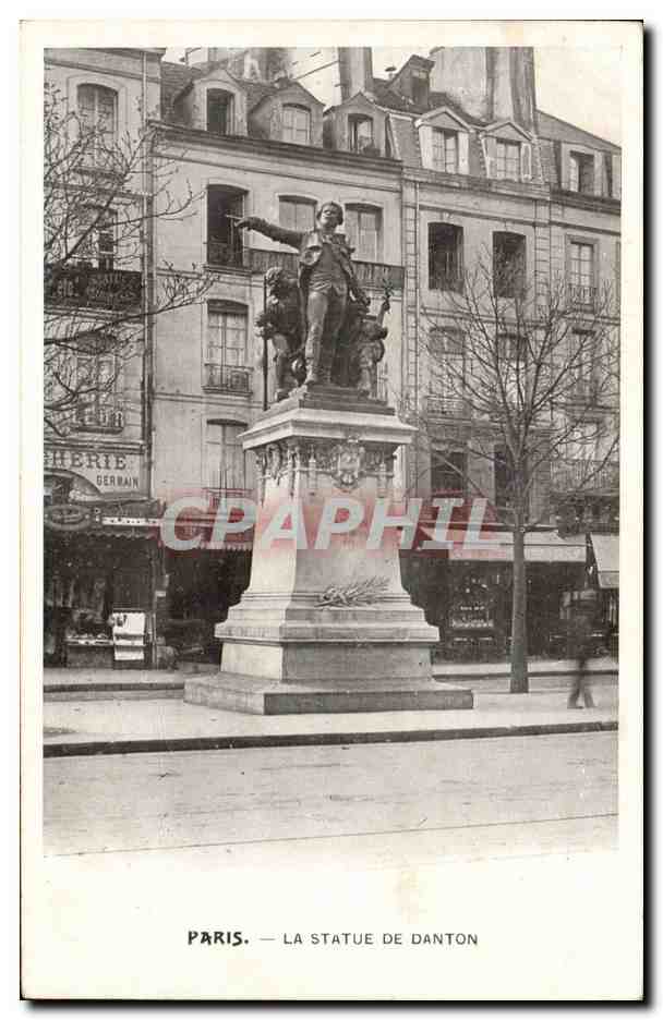 Paris CPA la statue de Danton