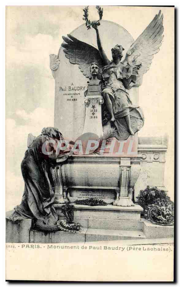 Paris CPA Monument de Paul Baudry Pere Lachaise)
