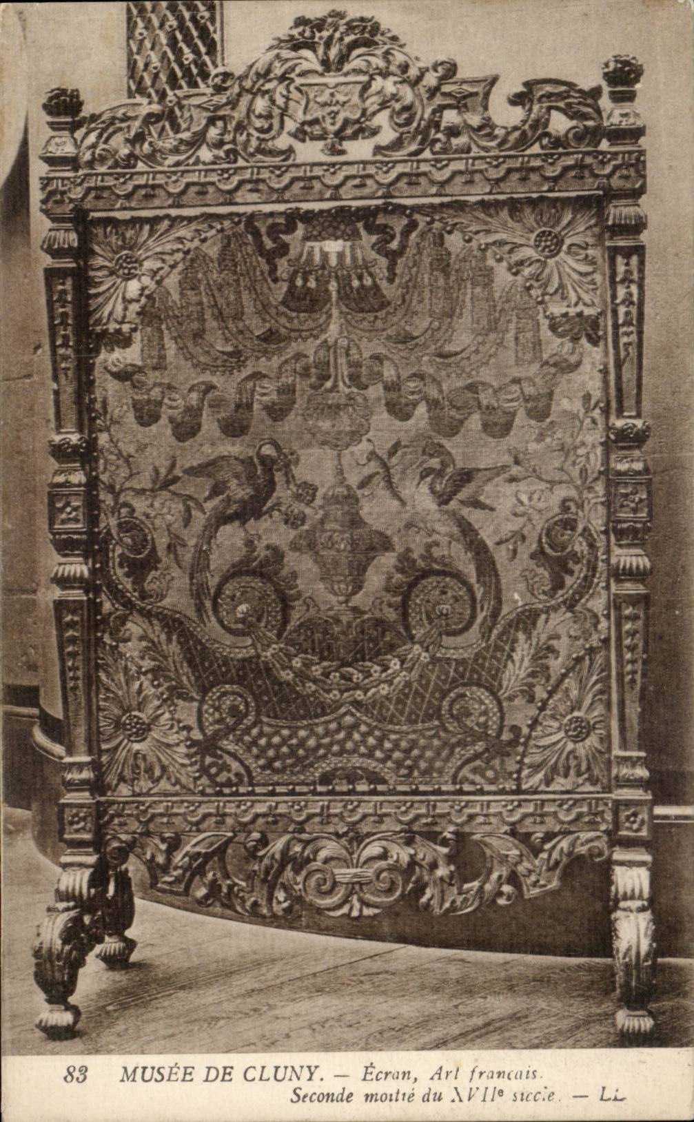 Paris CPA Musee de Cluny Ecran art francais Seconde moitie du 17eme
