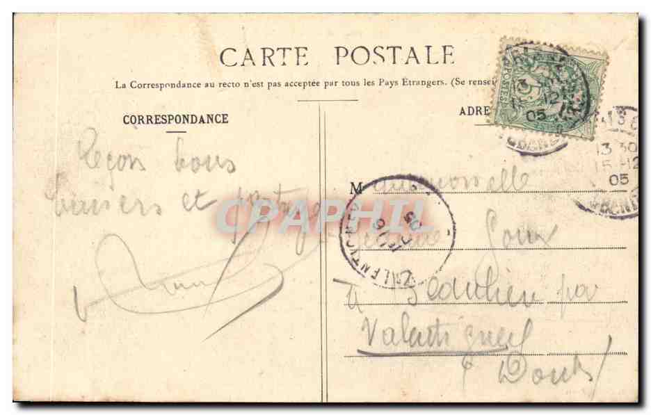 Paris CPA Le Pont Neuf — Verso
