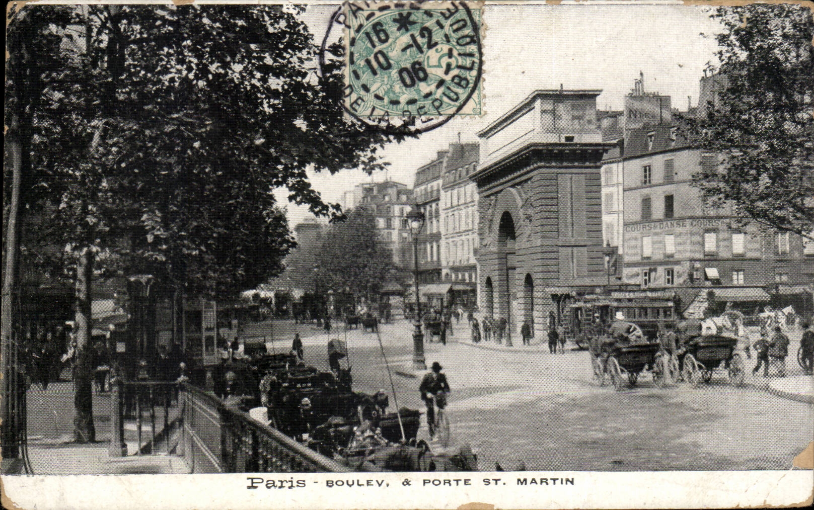 Paris CPA Boulevard et porte St martin