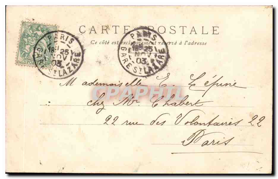 Paris CPA Ministere de la Marine — Rückseite