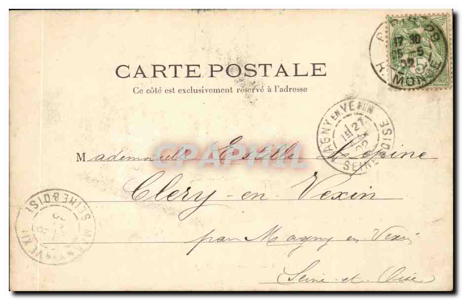 Paris CPA Hotel de Cluny — Rückseite