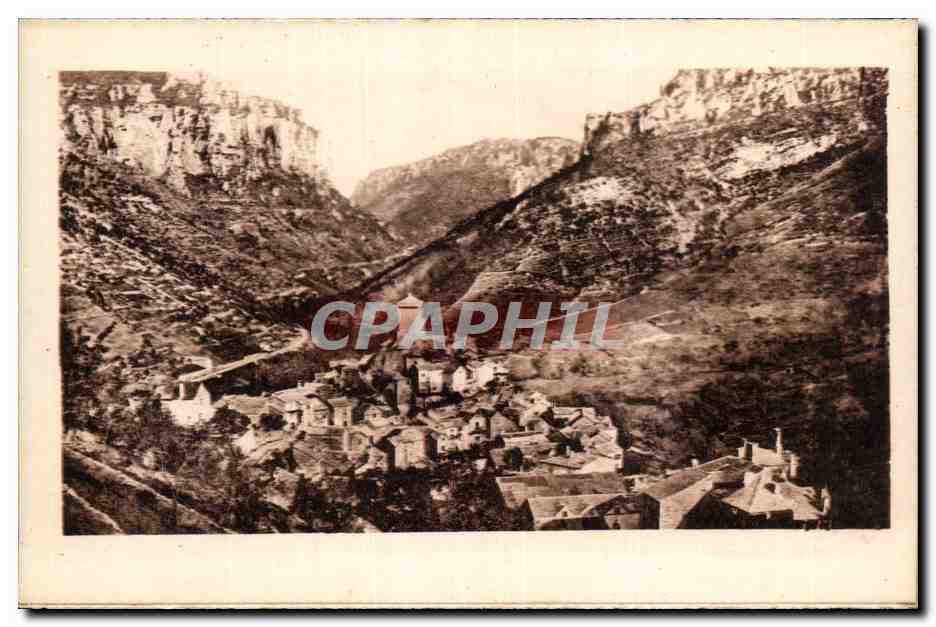 Vue générale — Vue intérieure de la vallée de la Jonte — Imp. Peyreleau, Limoges