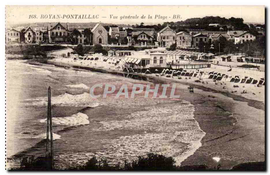 Royan Pontaillac CPA Vue generale de la plage