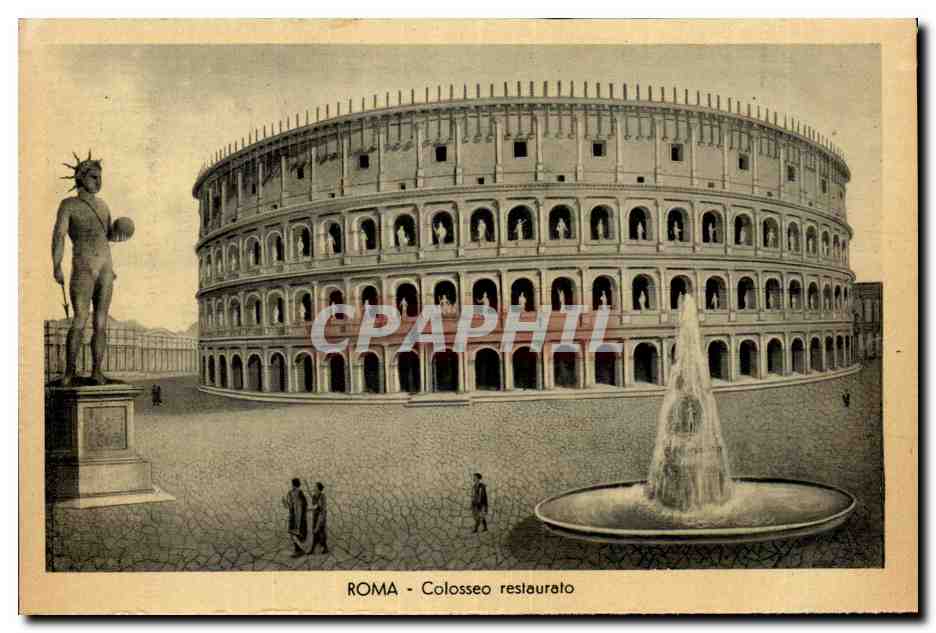 Italie Italia Roma CPA Colosseo restaurato
