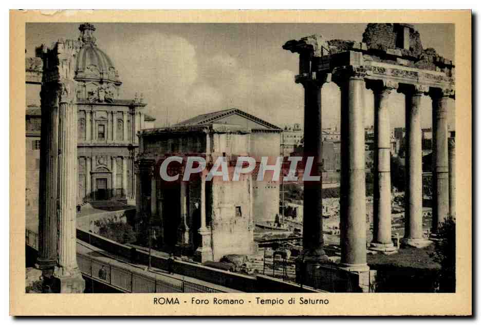 Italie Italia Roma CPA Foro Romano Templo di Saturno