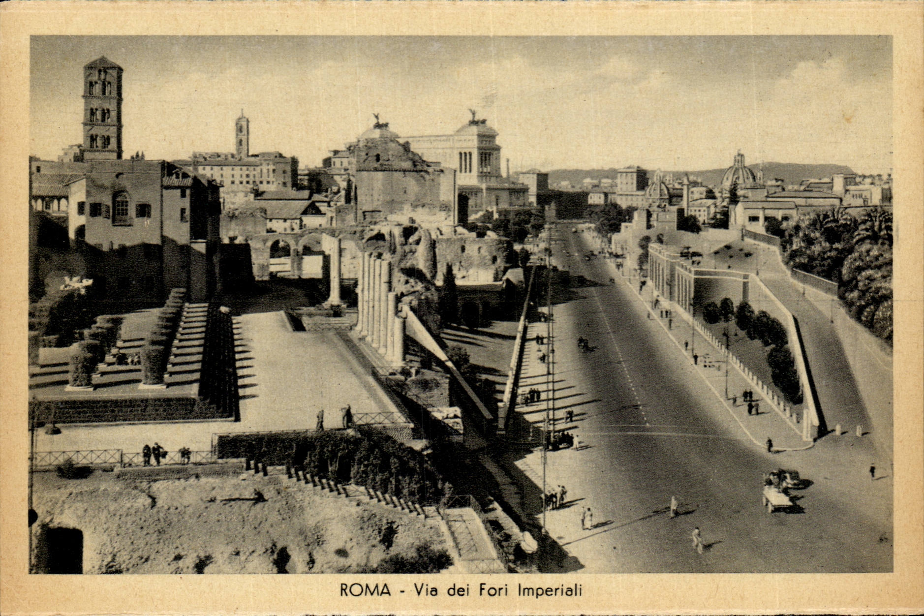 Italie Italia Roma CPA Via del Fori Imperiali