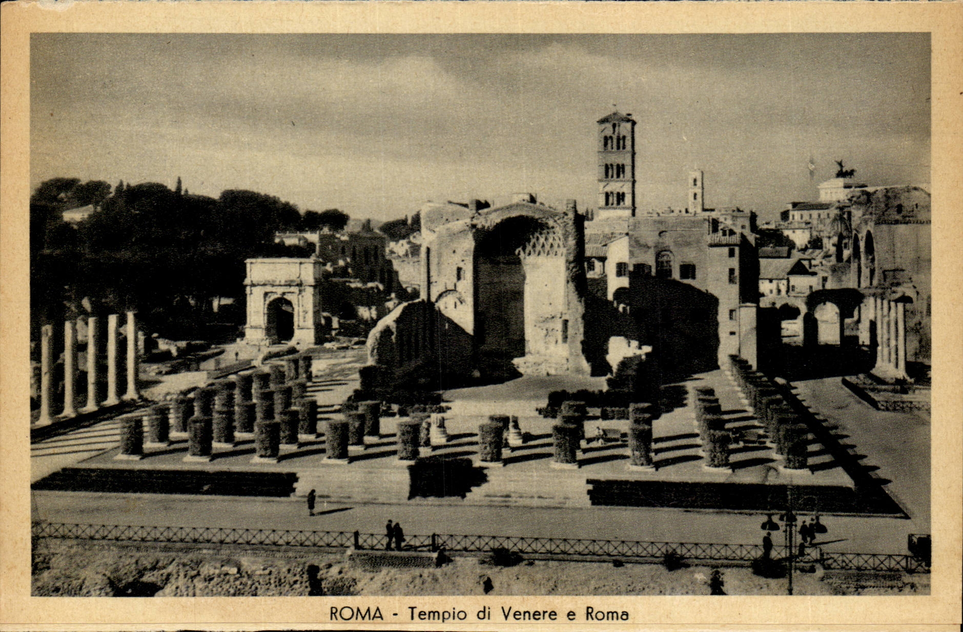 Italie Italia Roma CPA templo di Venere e Roma