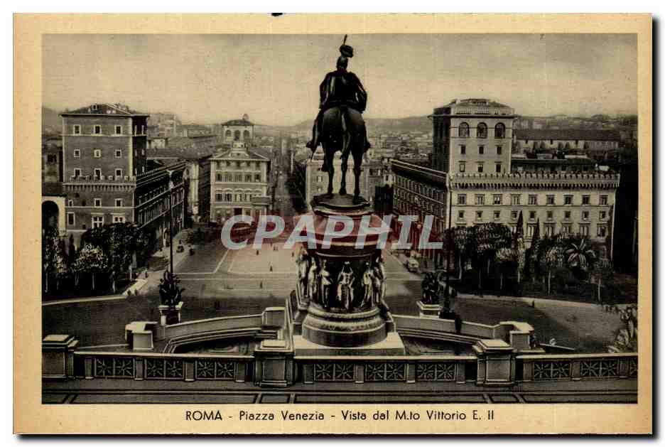 Italie Italia Roma CPA Piazza Venezia Vista dal Mto Vittorio 