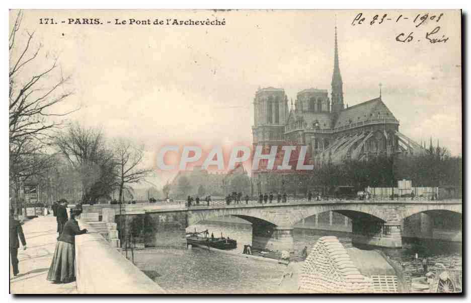 Paris CPA Pont de l'archeveche