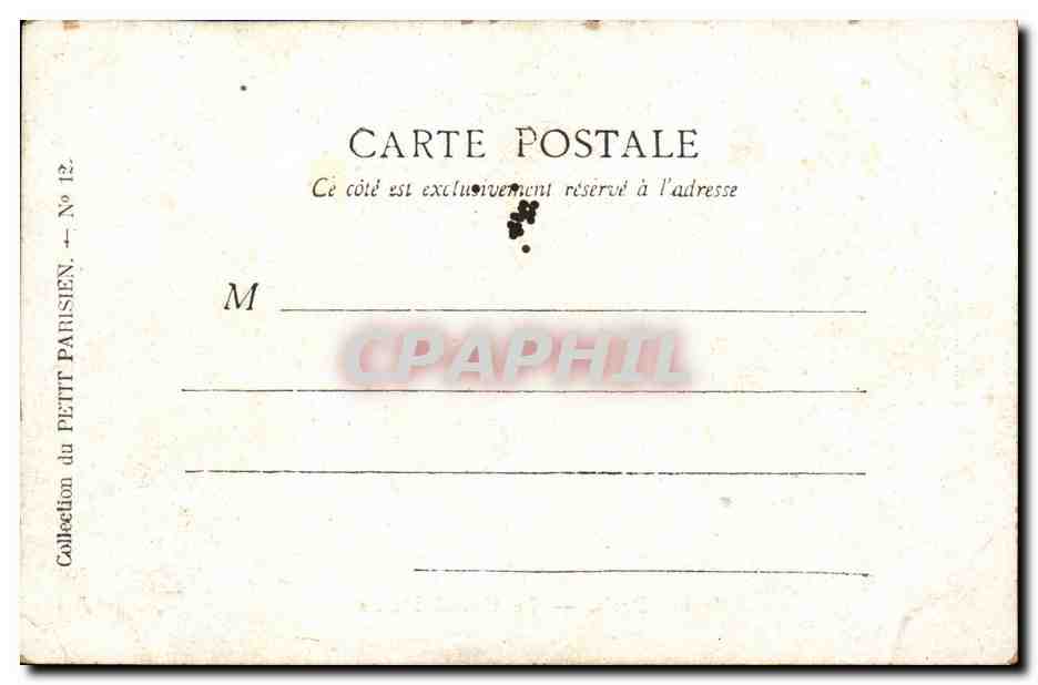 Paris CPA Le grand palais — Verso
