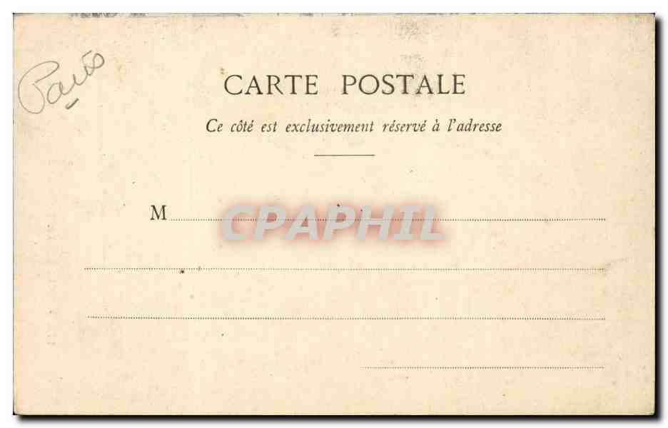 Paris CPA La Tour de Jean Sans peur — Verso