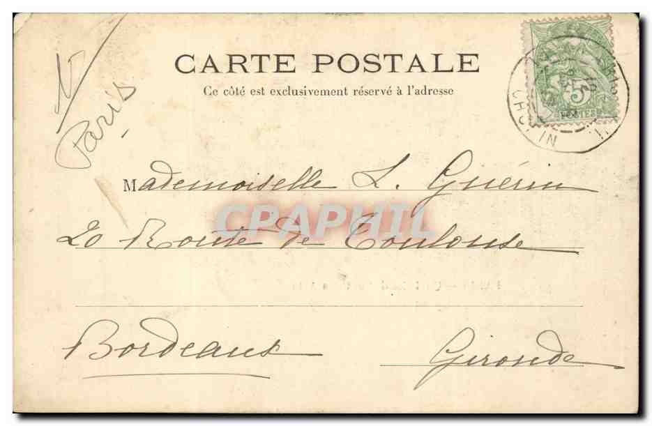 Paris CPA Quai des Arts (Quai Conti) — Verso