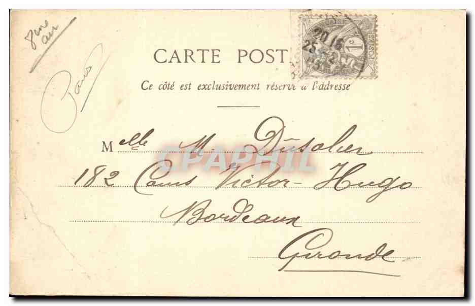 Paris CPA Palais de l'Elysee — Rückseite