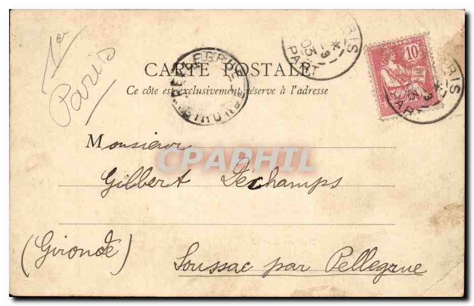 Paris CPA Rue de Rivoli — Rückseite