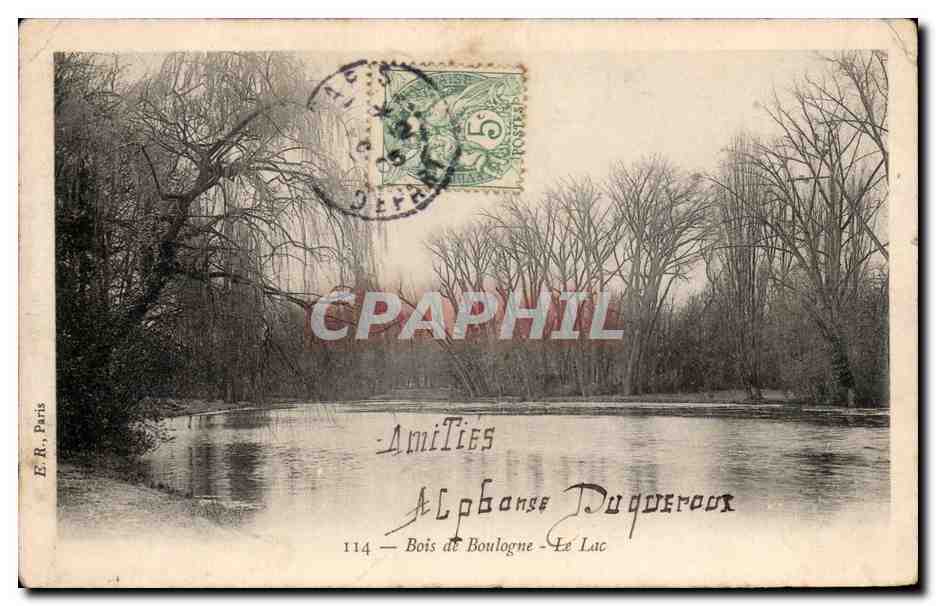 Paris CPA Bois de Boulogne Le lac