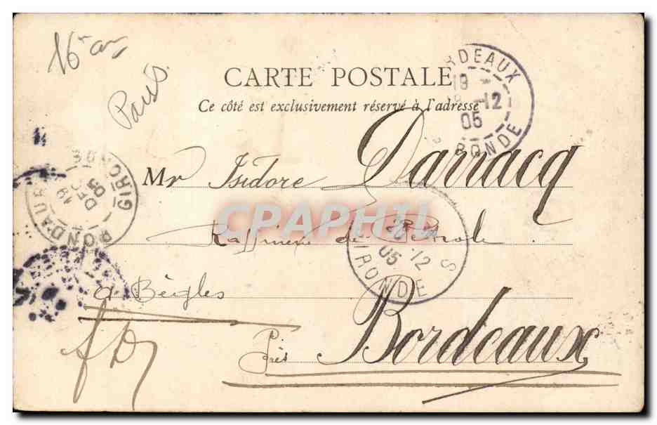 Paris CPA Bois de Boulogne Le lac — Rückseite