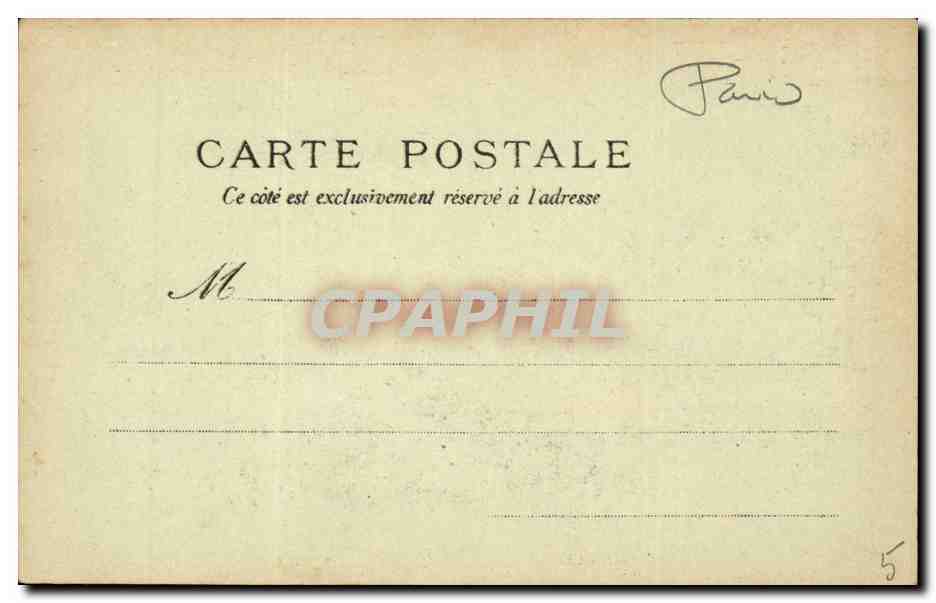 Paris CPA Le Theatre Francais — Verso