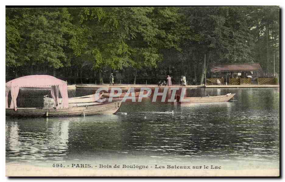 Paris CPA Bois de Boulogne Les bateaux sur le lac