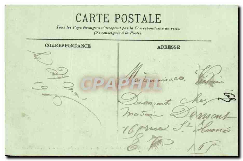 Paris CPA L'avenue du Bois de Boulogne et l'avenue de la Grande armee Vue prise de l'arc de triomphe — Verso
