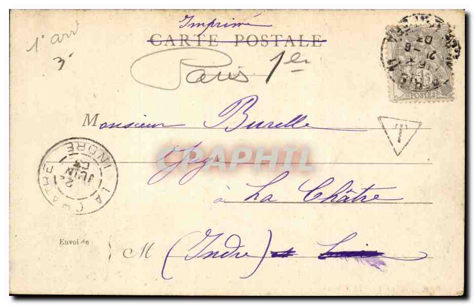 Paris CPA La rue de Rivoli — Verso