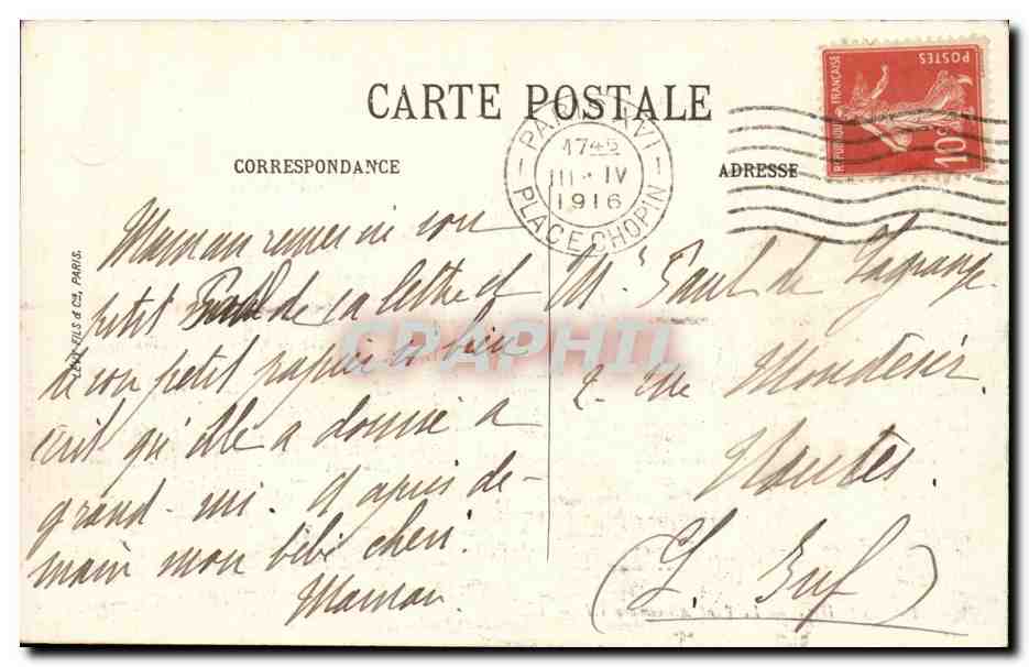 Paris - 7 - Pont Alexandre III - CPA  — Verso