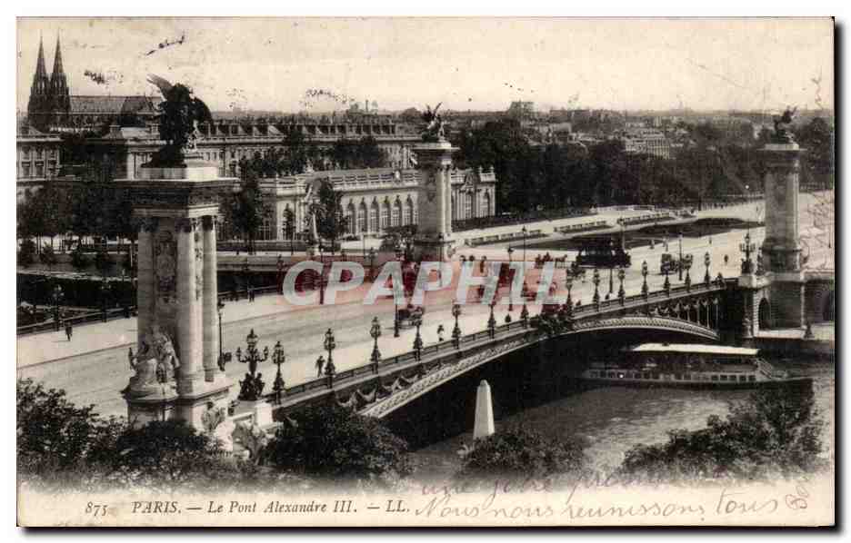 Paris - 7 - Pont Alexandre III - CPA 