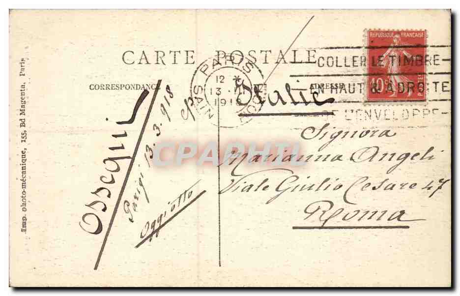 Paris - 5 - Jardin des Plantes - Vautour fauve - CPA  — Rückseite