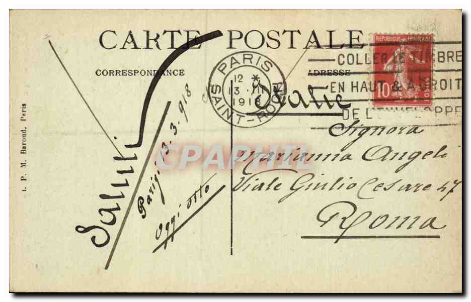 Paris - 5 - Jardin des Plantes - Vautour fauve - CPA  — Rückseite