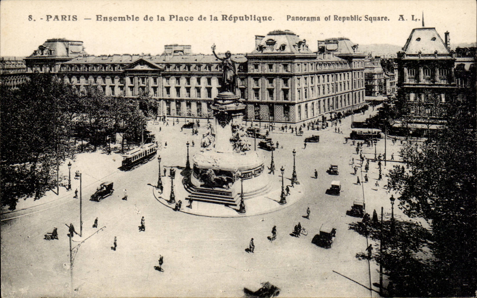 Paris - 10 - Ensemble de la Place de la Republique CPA 