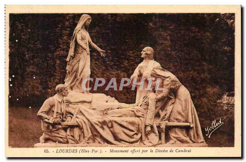 Lourdes - Monument offert par le Diocese de Cambrai CPA 