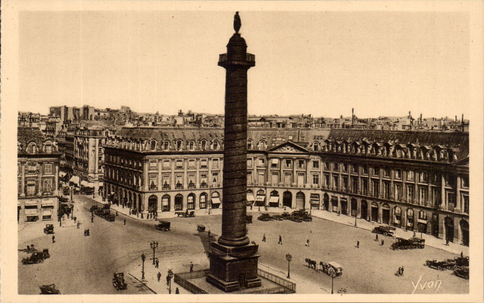 Paris - 1 - Place et Colonne Vendome CPA 