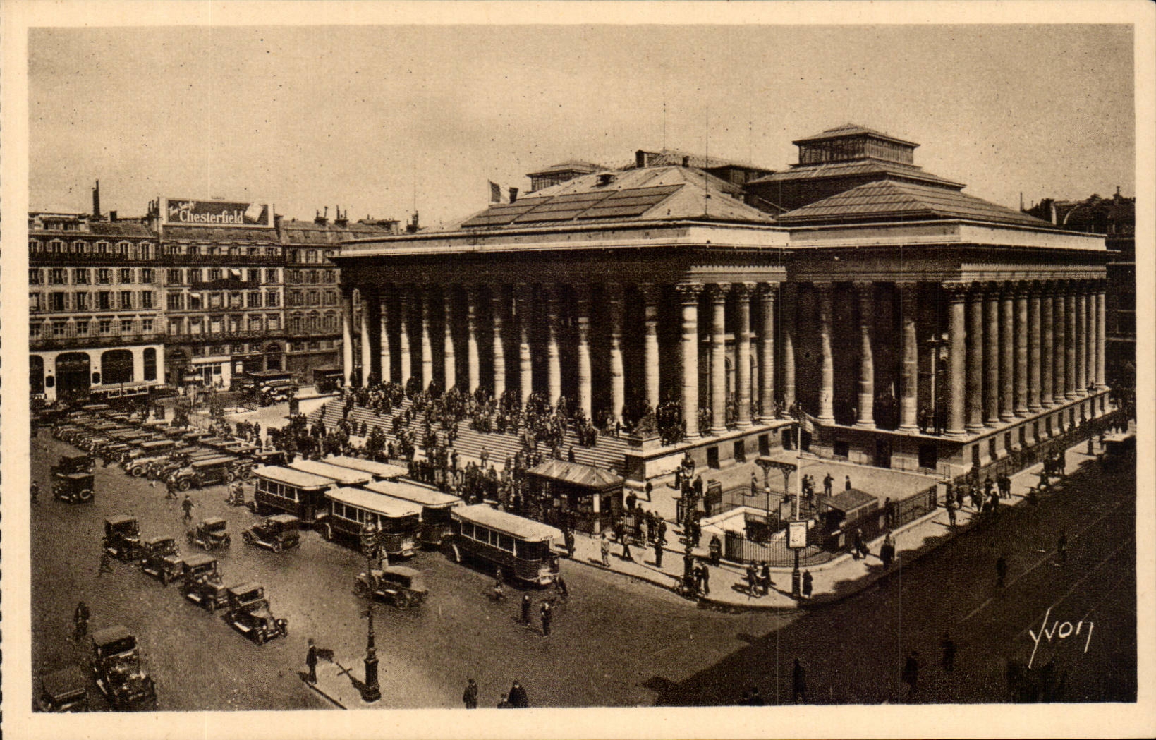Paris - 2 - La Bourse - The Exchange Building - Stock Exchange CPA 