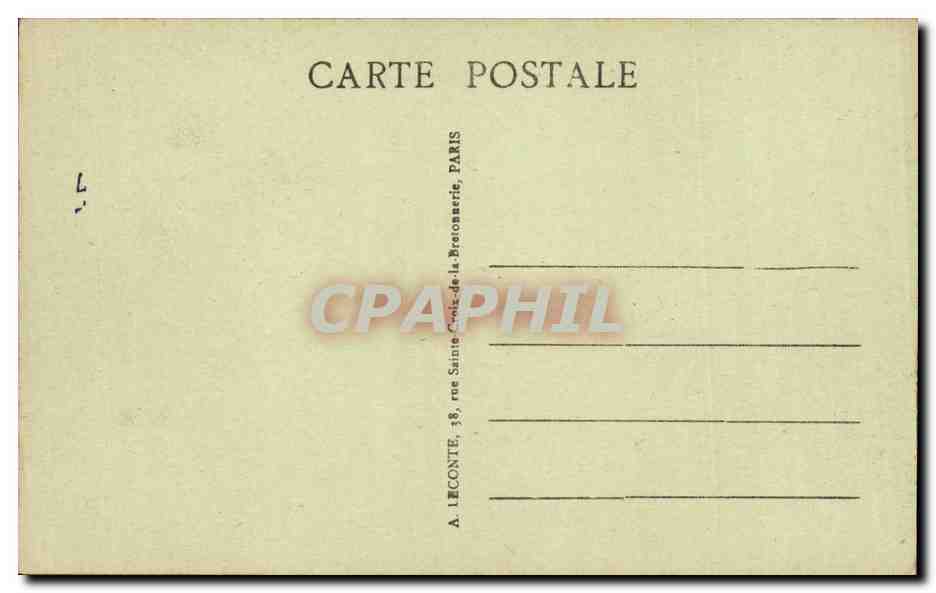 Paris - 10 - Hotel des Voyageurs - 9 Rue de Strasbourg - G Jarry CPA  — Verso