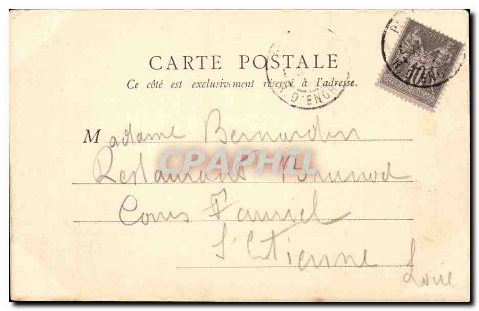 Paris CPA Boulevard des Italiens — Rückseite